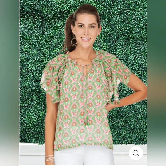 Jade Melody Tam Black White Butterfly Style Top Blouse - Picture 8 of 8